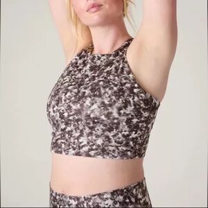 Athleta Conscious Crop Bra A-C Cup | Black Floral | size Medium | #106